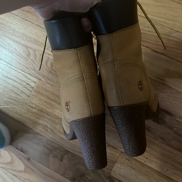 Timberland 5.5 women’s work boots nyc style laced up euc heeled - Picture 7 of 7